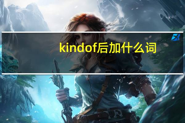 kind of后加什么词