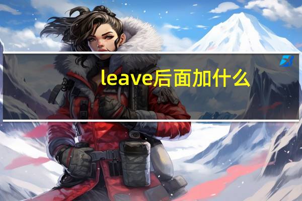 leave后面加什么