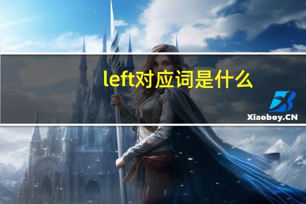 left对应词是什么
