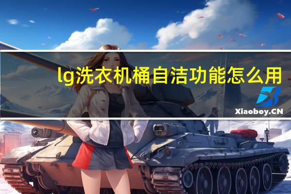 lg洗衣机桶自洁功能怎么用