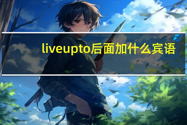 live up to后面加什么宾语