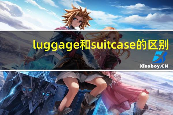 luggage和suitcase的区别