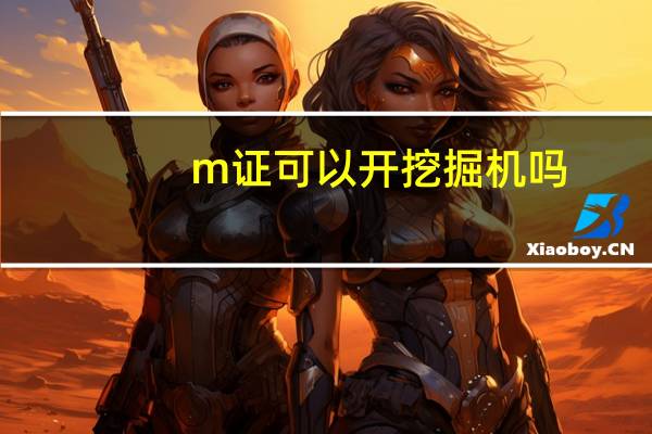 m证可以开挖掘机吗