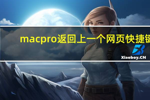 macpro返回上一个网页快捷键（mac返回桌面快捷键是什么）