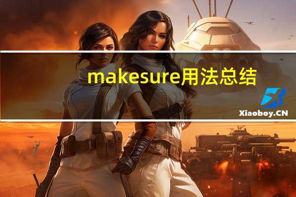 make sure用法总结