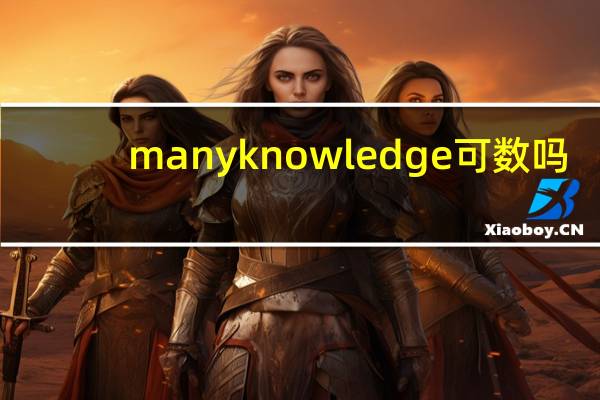 many knowledge可数吗