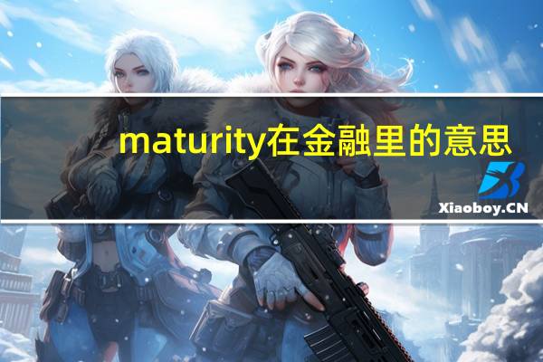 maturity在金融里的意思