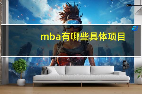 mba有哪些具体项目