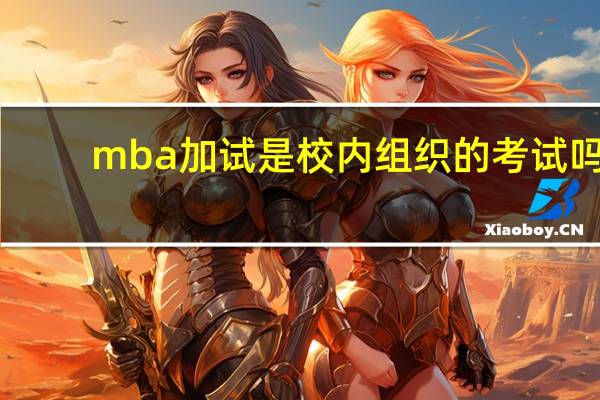 mba加试是校内组织的考试吗