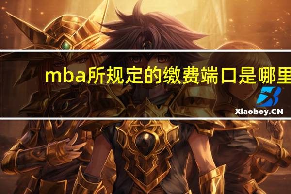 mba所规定的缴费端口是哪里