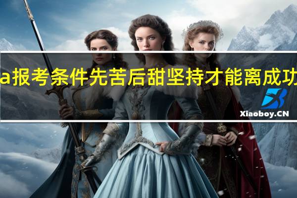 mba报考条件先苦后甜坚持才能离成功更进一步