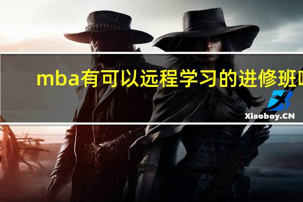 mba有可以远程学习的进修班吗