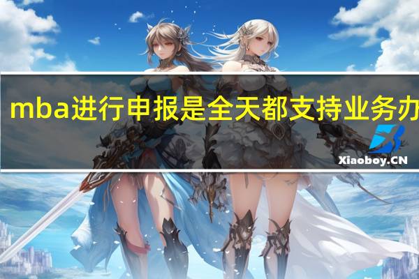 mba进行申报是全天都支持业务办理吗