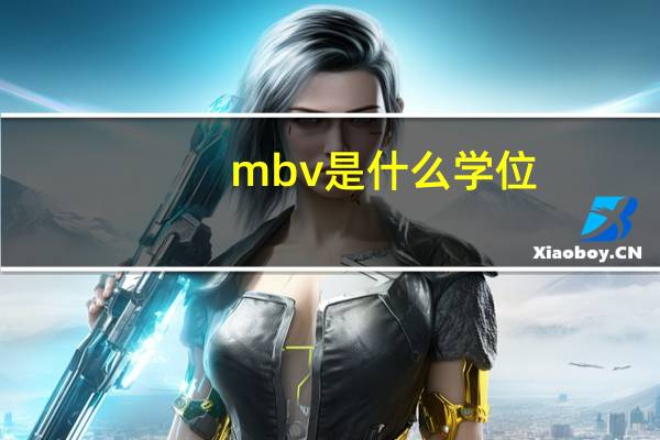 mbv是什么学位