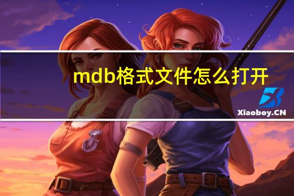 mdb格式文件怎么打开（mdb是什么文件）