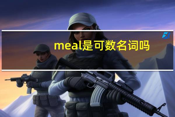 meal是可数名词吗