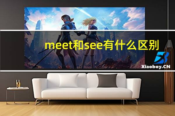 meet和see有什么区别