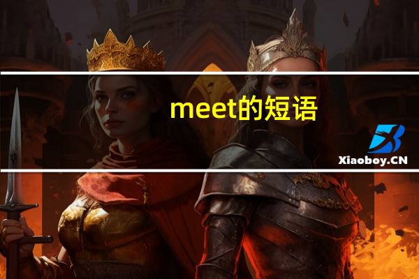 meet的短语