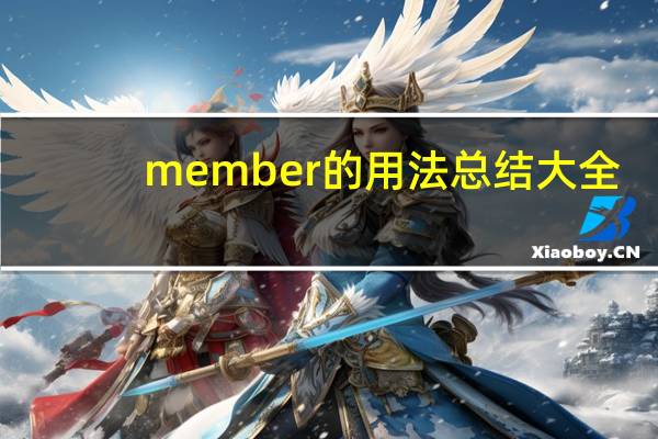 member的用法总结大全
