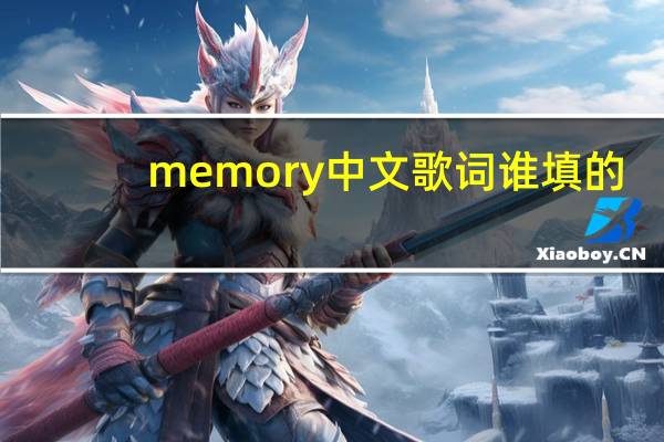 memory中文歌词谁填的（memory中文歌词）