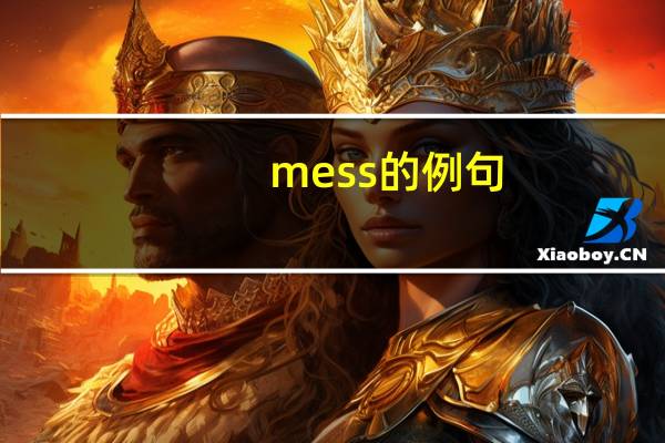 mess的例句