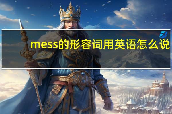 mess的形容词用英语怎么说