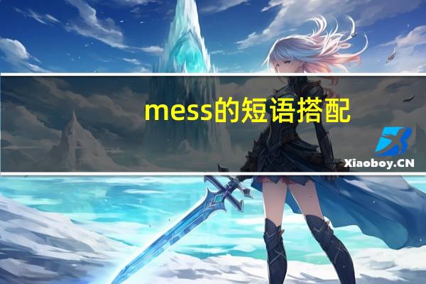 mess的短语搭配