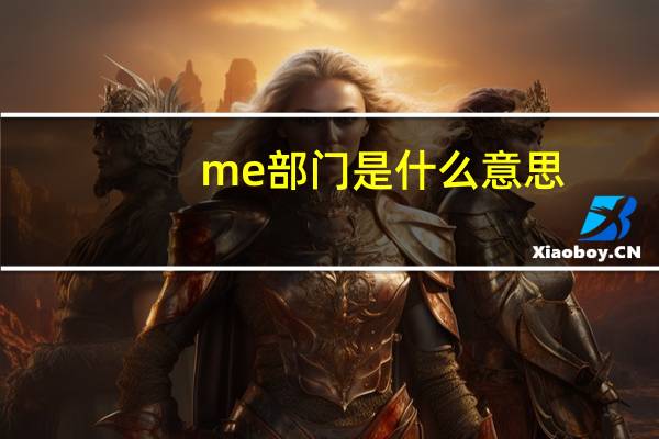 me部门是什么意思