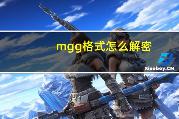 mgg格式怎么解密（mgg格式）