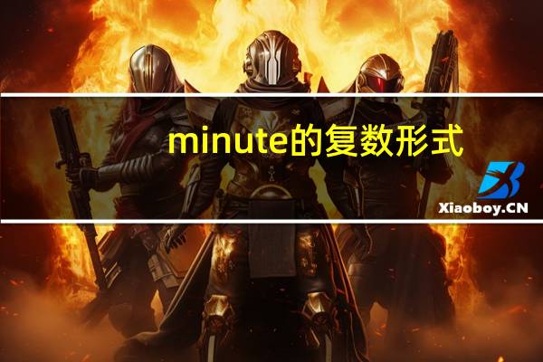 minute的复数形式