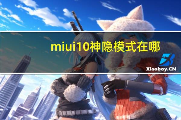 miui10神隐模式在哪