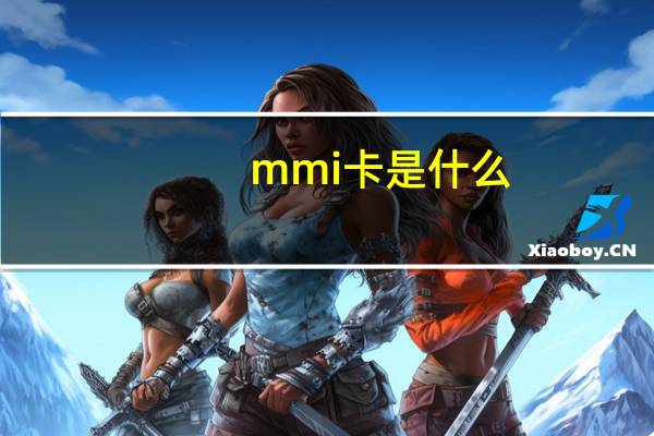 mmi卡是什么（mmc卡是什么）