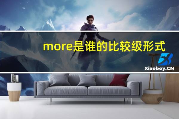 more是谁的比较级形式