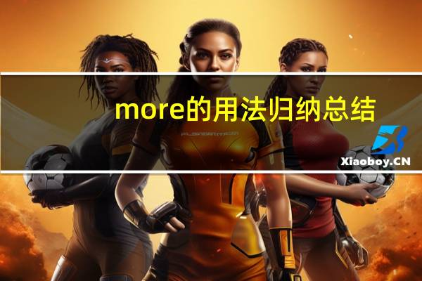 more的用法归纳总结