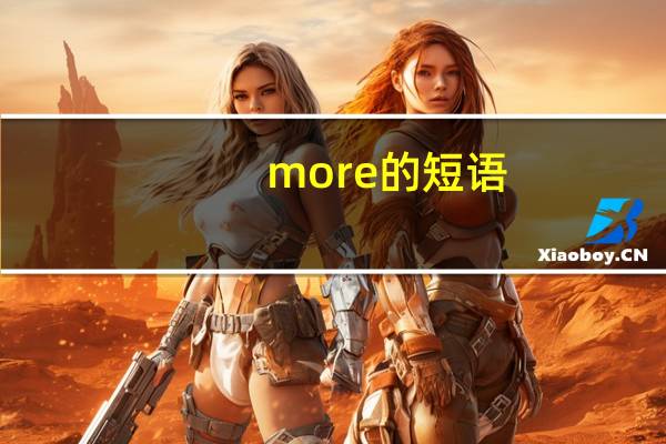 more 的短语