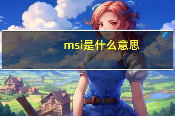 msi是什么意思（msi是什么详情）