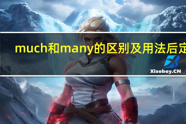 much和many的区别及用法后定句
