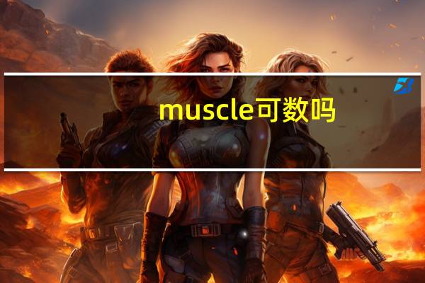 muscle可数吗