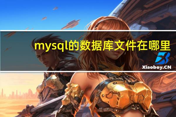 mysql的数据库文件在哪里