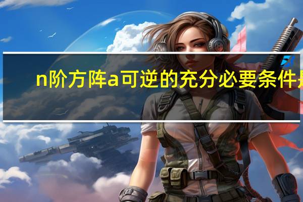 n阶方阵a可逆的充分必要条件是