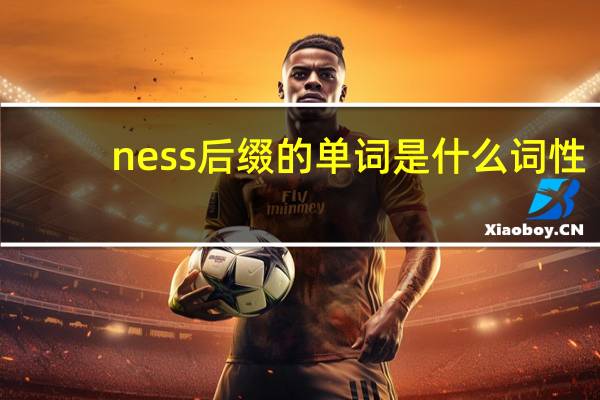 ness后缀的单词是什么词性
