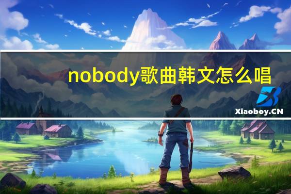 nobody歌曲韩文怎么唱（nobody歌曲）