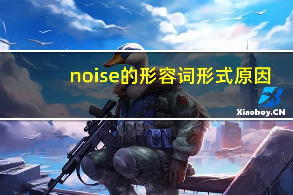 noise的形容词形式原因