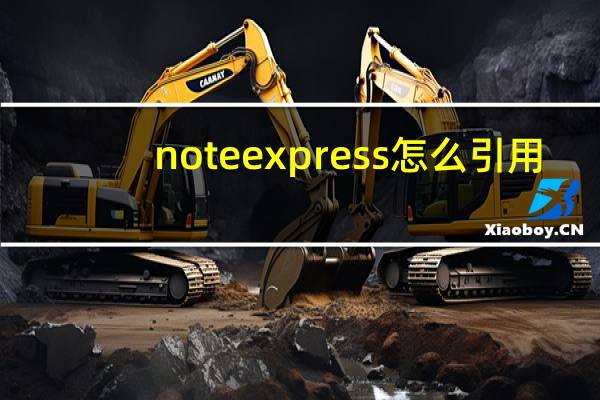 noteexpress怎么引用