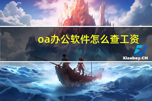 oa办公软件怎么查工资