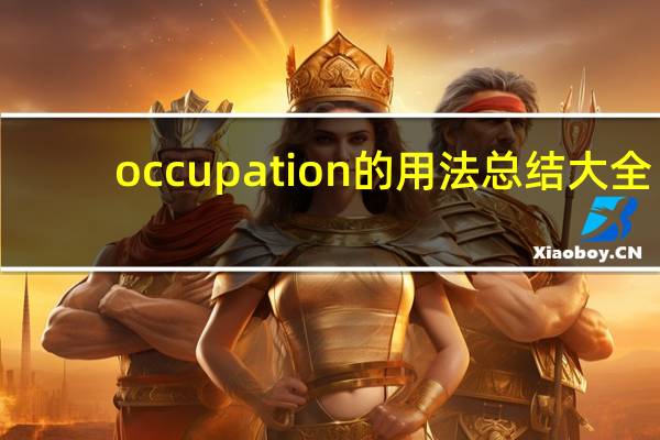 occupation的用法总结大全