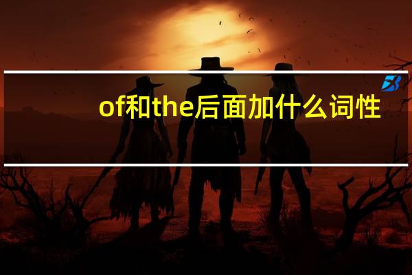 of和the后面加什么词性
