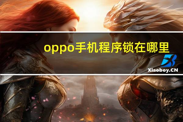 oppo手机程序锁在哪里