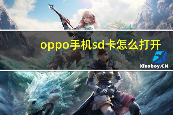 oppo手机sd卡怎么打开