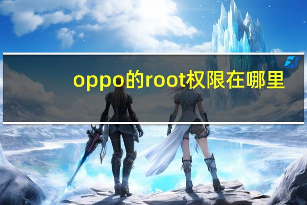 oppo的root权限在哪里